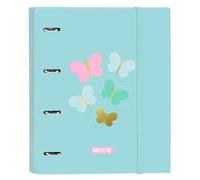 Safta A4 4 Rings With Replacement 120 Sheets Moos Butterflies Binder