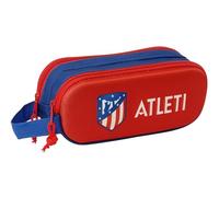 Safta Atletico de Madrid 3D - Double 3D Pencil Case, Children's Pencil Case, Ideal for School Age Children, Comfortable and Versatile, Quality and Resistance, 21 x 6 x 8 cm, Red, red, Estándar, Casual