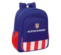 Safta Atletico de Madrid - Children's School Backpack, Adaptable to Trolley, Ideal for School Children, Comfortable and Versatile, Quality and Resistance, 32 x 12 x 38 cm, Red/blue/white, M, Casual
