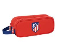 Safta ATLÉTICO DE Madrid Double Pencil Case for Children, Ideal for School Age, Comfortable and Versatile, Quality and Resilience, 21 x 6 x 8 cm, Red/Blue, Red/Blue, Estándar, Casual, red / blue