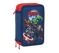 Safta Avengers 12.5x19.5x5.5 Cm Triple Pencil Case 37 Pieces
