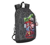 Safta AVENGERS VENDETTA - Mini Backpack for Daily Use, Ideal for Children of Different Ages, Comfortable and Versatile, Quality and Resistance, 22 x 10 x 39 cm, Black/White, M, Casual