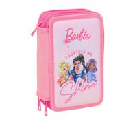 Safta Barbie 12.5x19.5x5.5 Cm Triple Pencil Case 37 Pieces