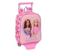 Safta Barbie Love Children's Backpack with Cart, Ideal for Children of Different Ages, Comfortable and Versatile, Quality and Resilience, 22 x 10 x 27 cm, Pink, Estándar, Casual, pink, Estándar