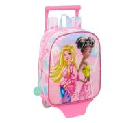 Safta BARBIE PAINTERLY - Nursery Backpack with Trolley, Ideal for Children of Different Ages, Comfortable and Versatile, Quality and Resistance, 22 x 10 x 27 cm, Pink/blue, M, Casual