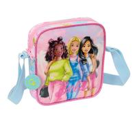 Safta BARBIE PAINTERLY - Small Messenger Bag, Children's Messenger Bag, Ideal for Children from 5 to 14 Years, Comfortable and Versatile, Quality and Resistance, 16 x 4 x 18 cm, Pink/blue, M, Casual
