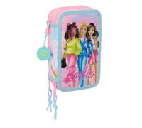 Safta BARBIE PAINTERLY - School Pencil Case with 37 Tools Included, Children's Pencil Case, Child, Ideal for Children from 5 to 14 Years, Comfortable and Versatile, Quality and Resistance, 12.5 x 5.5