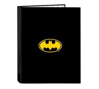 Safta Batman Game Over - Folder with 4 Rings, Ideal for Children of Different Ages, Comfortable and Versatile, Quality and Resistance, 26.5 x 33 cm, Black/White, M, Casual