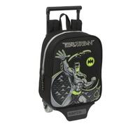 Safta BATMAN GAME OVER - Nursery Backpack with Trolley, Ideal for Children of Different Ages, Comfortable and Versatile, Quality and Resistance, 22 x 10 x 27 cm, Black/White, M, Casual