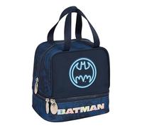 Safta Batman Legendary - Lunch Box, Pencil Case, Quality and Maximum Resistance, Meal, Recreation, Snack and Breakfast, 20 x 15 x 20 cm, Navy Blue