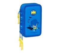 Safta BATMAN Preschool - School Pencil Case with 37 Tools Included, Children's Pencil Case, Child, Ideal for Children from 5 to 14 Years, Comfortable and Versatile, Quality and Resistance, 12.5 x 5.5