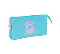 Safta Benetton Basics 22x12x3 Cm Triple Pencil Case