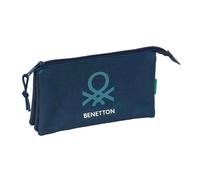 Safta Benetton Basics 22x12x3 Cm Triple Pencil Case