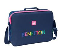 Safta BENETTON DAMERO - Extra School Wallet, Pencil Case, Shoulder Bag, Comfortable and Versatile, Quality and Resistance, 38 x 6 x 28 cm, navy, M, Casual