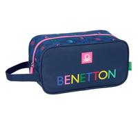 Safta BENETTON DAMERO - Medium Shoe Rack, Multipurpose, Pencil Case, Sport, Extracurricular Shoes, Football, Comfortable and Versatile, 29 x 14 x 15 cm, navy, M, Casual