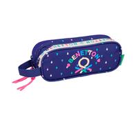 Safta Benetton Drop 21x8x6 Cm Double Pencil Case