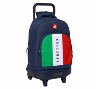 Benetton Flag School Backpack Navy Blue 33 x 45 x 22 cm - Brand: Benetton - EAN: 8412688573981, multicoloured, One Size, SCHOOL