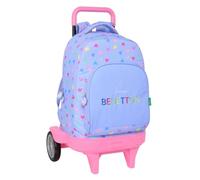 Safta Compact Evolutive Benetton Lila Wheeled Backpack