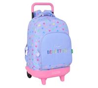 Safta Compact Benetton Lila Wheeled Backpack