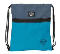 Safta BLACKFIT8 CALIFORNIA - Large Flat Bag Backpack, Ideal for Children of Different Ages, Recyclable Fabric, Comfortable and Versatile, Quality and Resistance, 35 x 40 cm, black/blue, M, Casual