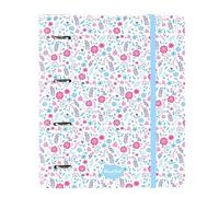 Safta BLACKFIT8 COOL - 4 Ring Binder 35 cm with 100 A4 Sheets, Ideal for Children of Different Ages, Comfortable and Versatile, Quality and Resistance, 27 x 3.5 x 32 cm, multicoloured, M, Casual