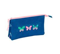 Safta Blackfit8 Mariposas 22x12x3 Cm Triple Pencil Case