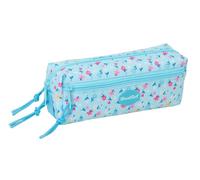 Safta - Blackfit8 Small Triple School Pencil Case, 22 cm, School Organizer with 3 Compartments and Zippers, Measures 22 x 6 x 8.5 cm, Pencil Case 3 Compartments