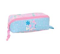 Safta - Blackfit8 Smile Large Square School Pencil Case, Large Capacity School Organizer with Diagonal Zip, Anti-Drop Opening for Colours and Markers, Measures 20 x 8 x 8 cm, Pencil Case