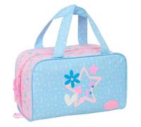 Safta - Blackfit8 Smile Rectangular Toiletry Bag, School Organizer with Lined Compartment and Large Zip, Inner Pocket with Zip, School Toiletry Bag, Measures 31 x 14 x 19 cm