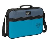 Safta BLACKFIT8 CALIFORNIA - Extra School Wallet, Recyclable Fabric, Pencil Case, Shoulder Bag, Comfortable and Versatile, Quality and Resistance, 38 x 6 x 28 cm, black/blue, M, Casual