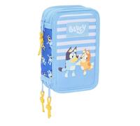 Safta Blue Let's Play - School Pencil Case with 37 Tools Included, Children's Pencil Case, Child, Ideal for Children from 5 to 14 Years, Comfortable and Versatile, Quality and Resistance, 12.5 x 5.5 x