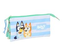 Safta Blue Sisters - Triple Pencil Case, Children's Pencil Case, Ideal for School Age Children, Comfortable and Versatile, Quality and Resistance, 22 x 3 x 12 cm, aqua green, M, Casual