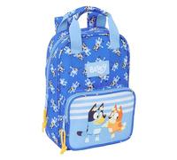Safta BLUEY LET'S PLAY - Children's Backpack, Adaptable with Handles, Recyclable Fabric, Ideal for Children of Different Ages, Comfortable and Versatile, Quality and Resistance, 20 x 8 x 28 cm, blue