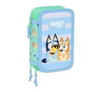 safta BLUEY SISTERS School Pencil Case with 37 Useful Tools Included, Children's Pencil Case, Ideal for Children from 5 to 14 Years, Comfortable and Versatile, Quality and Durability, 12.5 x 5.5 x