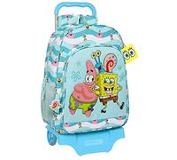Safta Bob Esponja Stay Positive 20.1l 32x42x15 Cm Wheeled Backpack Blue Kids
