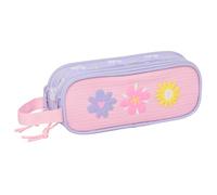 SAFTA BOUQUET - Children's Double Pencil Case, Children's Pencil Case, Ideal for School Children, Comfortable and Versatile, Quality and Resistance, 21 x 6 x 8 cm