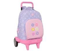 SAFTA BOUQUET - Large Backpack with Wheels, Compact Evolution, Removable, Ideal for Children of Different Ages, Comfortable and Versatile, Quality and Resistance, 33 x 22 x 45 cm