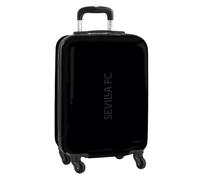 Safta - Cabin Suitcase 20″ Sevilla FC Teen, Rigid ABS+PC, 4 360° Swivel Wheels, Telescopic Handle 100 cm, Security Lock, Measures 34.5 x 20 x 55 cm