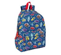 Safta CARS RACING - Laptop Backpack 14.1", Ideal for Young People of Different Ages, Comfortable and Versatile, Quality and Resistance, 31 x 13 x 43 cm, navy, M, Casual