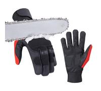 SAFTA Chainsaw Gloves Class 1 | 17-Layer Cut Resistant Safety Gloves Left Hand | EN ISO 11393-4:2019 & EN 388 Certified | Goatskin Leather Forestry & Gardening Work Gloves | Men & Women (XL)