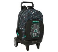 Safta Compact Evolutive Extraible Minecraft Screen 33l 45x33x22 Cm Wheeled Backpack
