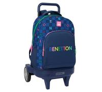Safta Compact Evolutive Benetton Damero Wheeled Backpack