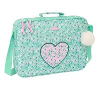 Safta CUORE - Extra School Wallet, Pencil Case, Shoulder Bag, Comfortable and Versatile, Quality and Resistance, 38 x 6 x 28 cm, Mint, M, Casual
