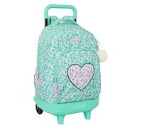 Safta CUORE - Large Backpack with Wheels, Compact, Removable, Ideal for Children of Different Ages, Comfortable and Versatile, Quality and Resistance, 33 x 22 x 45 cm, Mint, M, Casual