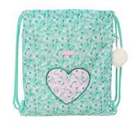 Safta CUORE - Large Flat Bag Backpack, Ideal for Children of Different Ages, Comfortable and Versatile, Quality and Resistance, 35 x 40 cm, Mint, M, Casual