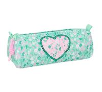 Safta Cuore - Pencil Case with Zip and Compartment, Children's Pencil Case, Ideal for School Age Children, Comfortable and Versatile, Quality and Resistance, 21 x 7 x 8 cm, Mint, M, Casual