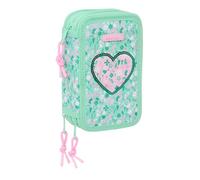 Safta CUORE - School Pencil Case with 37 Tools Included, Children's Pencil Case, Child, Ideal for Children from 5 to 14 Years, Comfortable and Versatile, Quality and Resistance, 12.5 x 5.5 x 19.5 cm