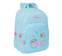 Safta - Double Adaptable Trolley Backpack, Recyclable Fabric, Ideal for Children of Different Ages, Comfortable and Versatile, Quality and Resistance, 32 x 15 x 42 cm, Blue, blue, Estándar, Casual