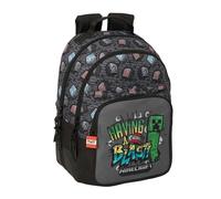 Safta Double Minecraft Graffiti 20l 32x15x42 Cm Backpack