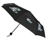 Safta El Child Green Bali - Manual Folding Umbrella, 8 Panels, Metal Ribs, Comfortable and Versatile, Quality and Strength, 24-56 cm, Polyester Material, Black, Black/White, Estándar, Casual